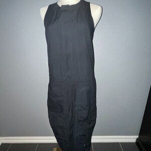 ATHLETA Canopy Parachute Cargo Jumpsuit Lightweight Nylon Sleeveless - Black - 0